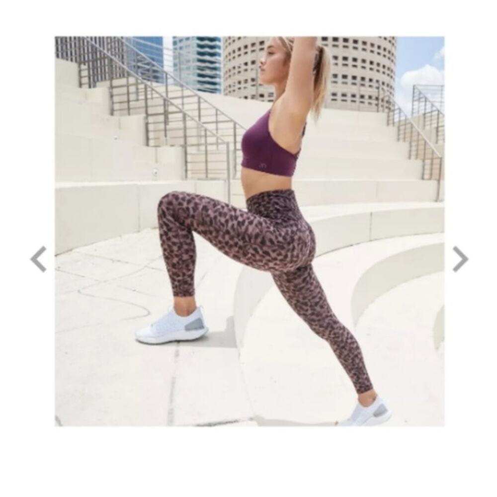 Calia Mauve Purple Brushed Camo Power Sculpt Luxe Active Leggings Size XL